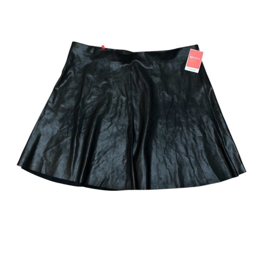 SPANX Faux-Leather Skater Skirt - Picture 3 of 6